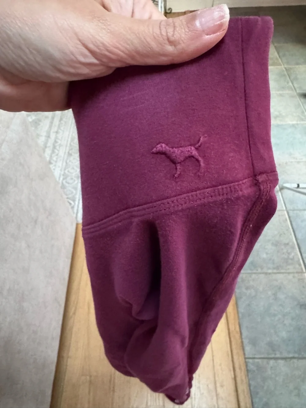 PINK Burgundy Leggings